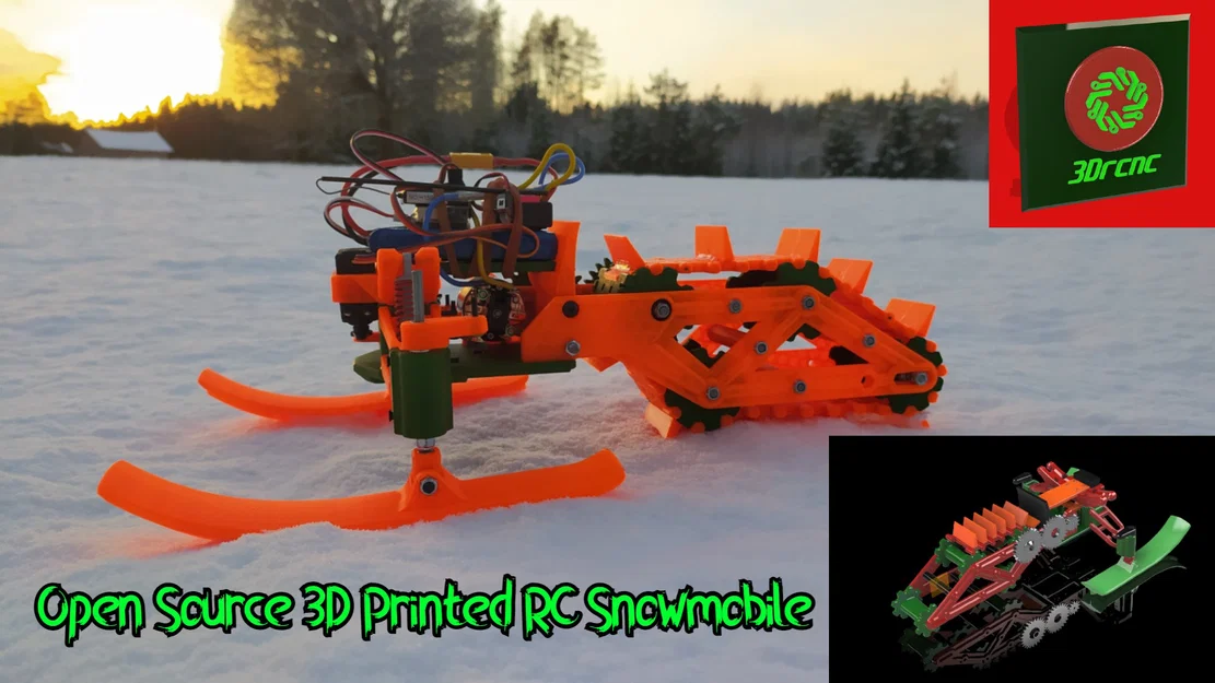 Xe Trượt Tuyết RC In 3D Open Source (dùng electronics Open rc f1) - Image 1