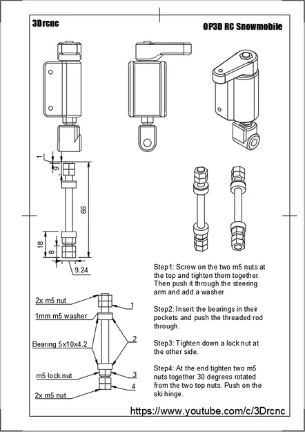 Xe Trượt Tuyết RC In 3D Open Source (dùng electronics Open rc f1) - Image 3