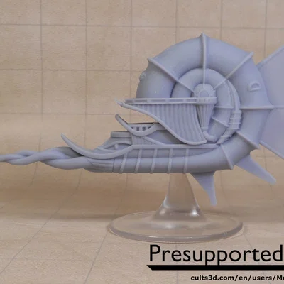 Mô hình Illithid Nautiloid Miniature Mind Flayer Spelljammer Ship từ DnD