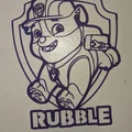 Mô hình Rubble Paw Patrol: Tranh treo tường 3D trang trí phòng cho bé - Thumbnail 1