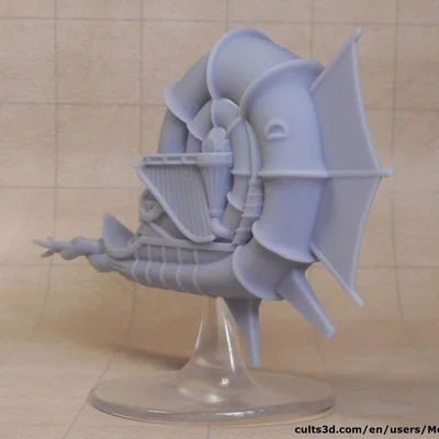 Mô hình Illithid Nautiloid Miniature Mind Flayer Spelljammer Ship từ DnD