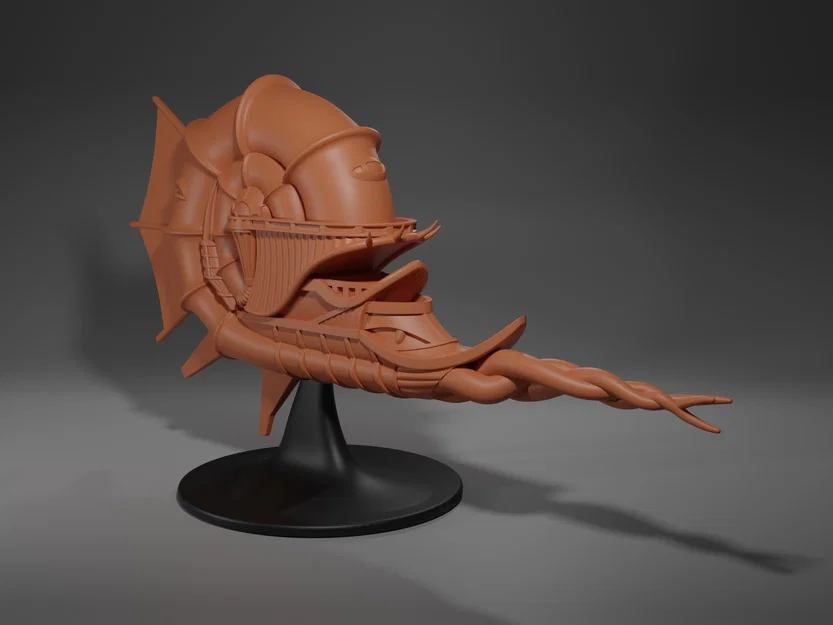 Mô hình Illithid Nautiloid Miniature Mind Flayer Spelljammer Ship từ DnD - Image 5