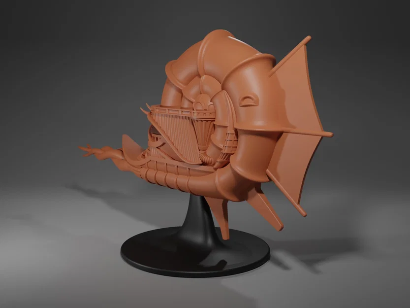 Mô hình Illithid Nautiloid Miniature Mind Flayer Spelljammer Ship từ DnD - Image 6
