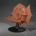 Mô hình Illithid Nautiloid Miniature Mind Flayer Spelljammer Ship từ DnD - Thumbnail 6