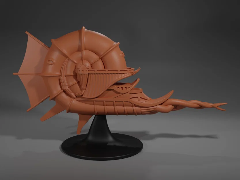 Mô hình Illithid Nautiloid Miniature Mind Flayer Spelljammer Ship từ DnD - Image 7