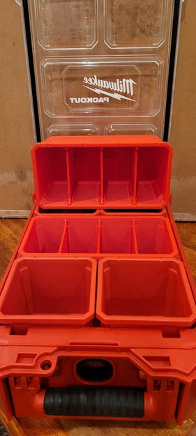Khay chữ nhật chia 4 ngăn tương thích Milwaukee Packout (vách ngăn tháo rời) - Image 1