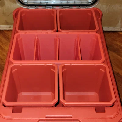 Khay chữ nhật chia 4 ngăn tương thích Milwaukee Packout (vách ngăn tháo rời)