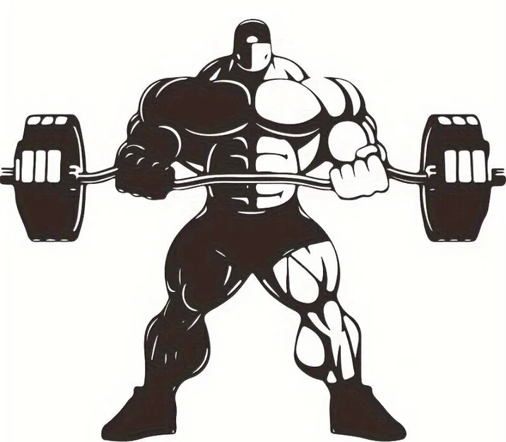 Mô hình trang trí tường Fitness Lifting Muscle 3D cực chất - Image 1