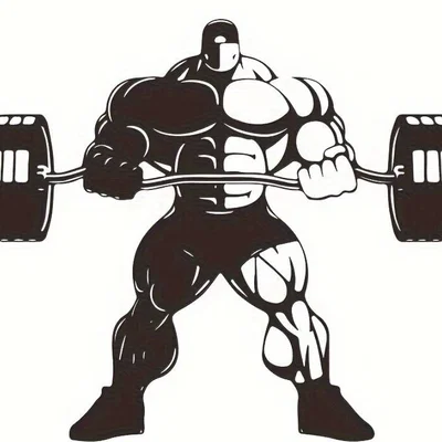 Mô hình trang trí tường Fitness Lifting Muscle 3D cực chất