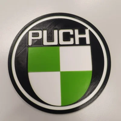 Mô hình logo Puch (Puch Logo) trang trí in 3D sắc nét