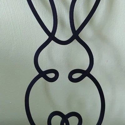 Mẫu in 3D tranh treo tường hình chú thỏ Bunny dễ thương