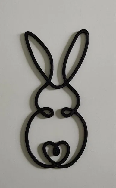 Mẫu in 3D tranh treo tường hình chú thỏ Bunny dễ thương - Image 3