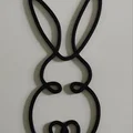 Mẫu in 3D tranh treo tường hình chú thỏ Bunny dễ thương - Thumbnail 3