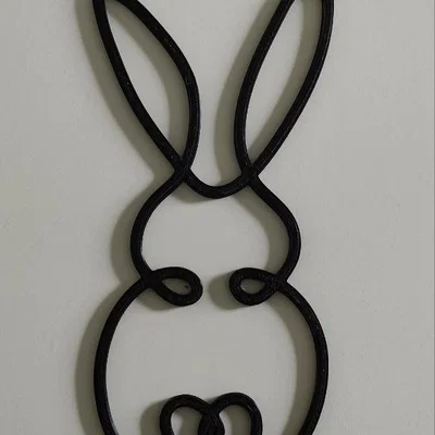Mẫu in 3D tranh treo tường hình chú thỏ Bunny dễ thương