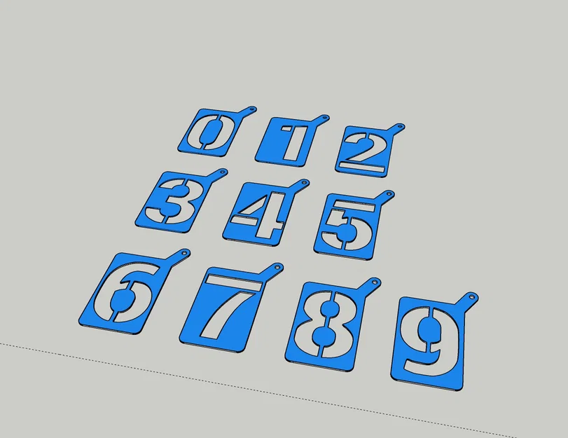 Bộ khuôn tô chữ số 0-9 (Stencil) - Hỗ trợ đánh dấu chuyên nghiệp - Image 1