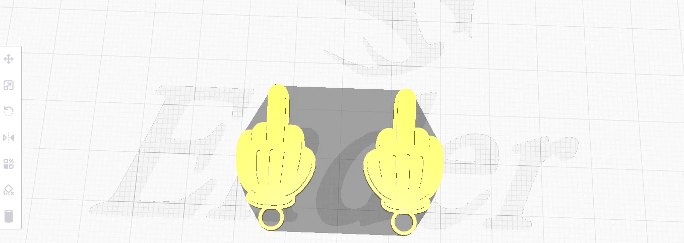 Bông tai hoặc móc khóa “ngón giữa” (Middle Finger Earrings or Keychains) - Image 1