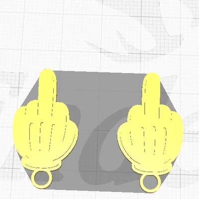 Bông tai hoặc móc khóa “ngón giữa” (Middle Finger Earrings or Keychains)