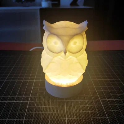 Đèn Cú Mèo Low Poly Dễ Thương