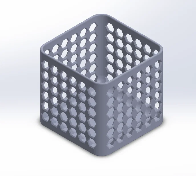 Hộp đựng đồ 90x90 mm họa tiết lục giác hiện đại - Image 5