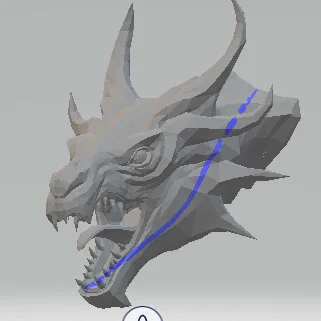 Mô hình đầu rồng trang trí treo tường độc đáo - File in 3D STL
