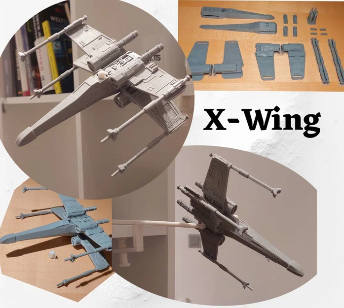 X-Wing Star Wars – Mẫu in 3D nhiều phần, tháo rời R2-D2 - Image 1