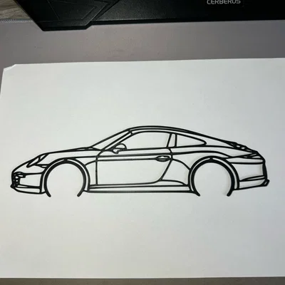 Mô hình trang trí treo tường Porsche 991 - File in 3D đẳng cấp