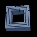 Kệ treo tường ô vuông giao nhau (print in place) - Thumbnail 4