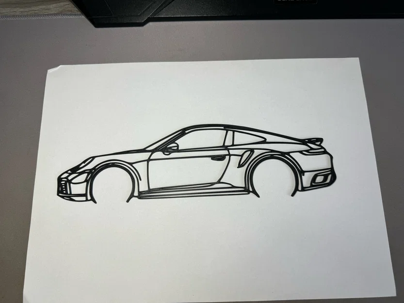 Mô hình trang trí treo tường Porsche 992 Turbo S độc đáo - Image 1