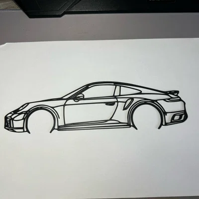 Mô hình trang trí treo tường Porsche 992 Turbo S độc đáo