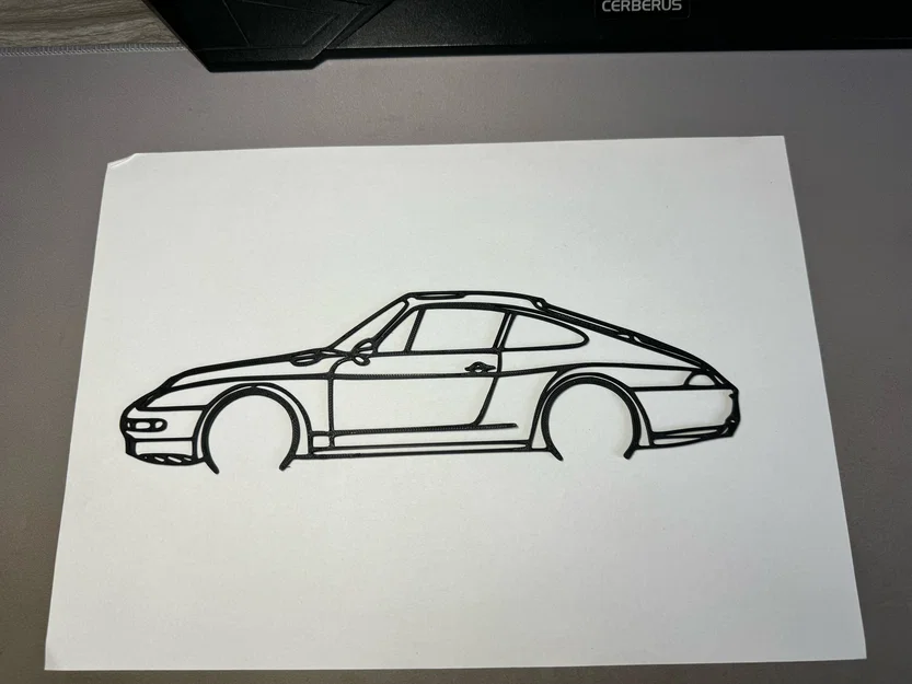 Mô hình nghệ thuật treo tường Porsche 993 - File in 3D cực chất - Image 1