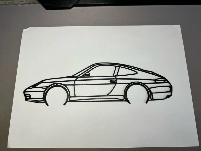 Mô hình trang trí treo tường 3D Porsche 996 tinh tế - Image 1