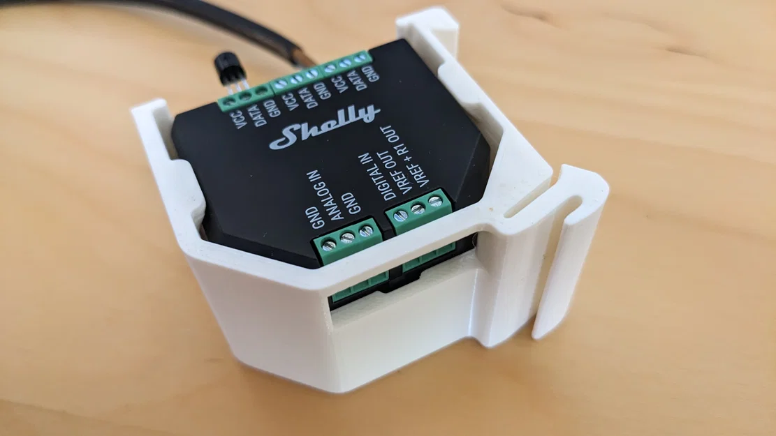 Giá gắn DIN rail cho Shelly Plus kèm Add-on - Image 1