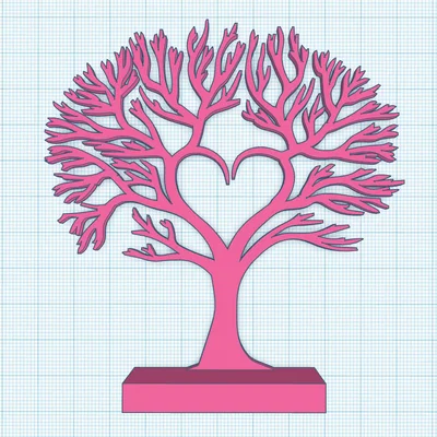 Mô hình in 3D Cây tình yêu (Love Tree Decor) - Trang trí bàn làm việc