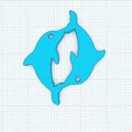 Bộ trang sức đôi cá heo dễ thương - File in 3D đẹp và dễ in - Thumbnail 2