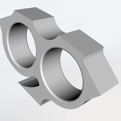 Mẫu thiết kế công cụ tự vệ hai ngón (Two Finger Knuckle) in 3D