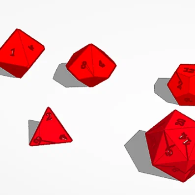 Bộ xúc xắc đa diện 3D cho trò chơi nhập vai RPG