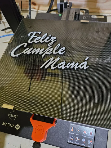 Cake topper Feliz Cumple Mamá - Image 1