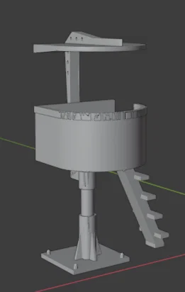 Mô hình chốt bảo vệ đường đua Racetrack Marshallstand tỷ lệ 1:40 - Image 1