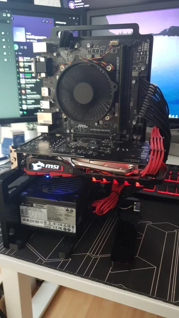 Open frame case MATX (vỏ PC khung mở cho mATX) - Image 1