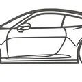 Tranh treo tường silhouette Porsche Carrera 911 (992) - Thumbnail 1