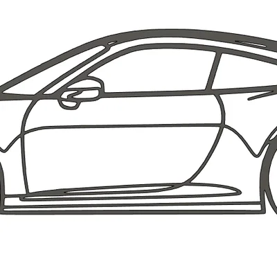Tranh treo tường silhouette Porsche Carrera 911 (992)