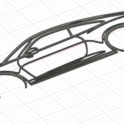 Tranh treo tường silhouette Porsche Carrera 911 (992)