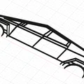 Tranh Treo Tường Silhouette Tesla Cyber Truck - Thumbnail 2