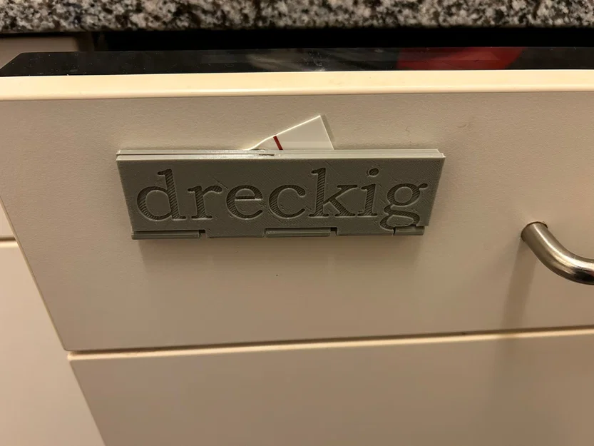 Bảng báo Sạch/Dơ cho máy rửa chén (Dishwasher sign) - Image 1