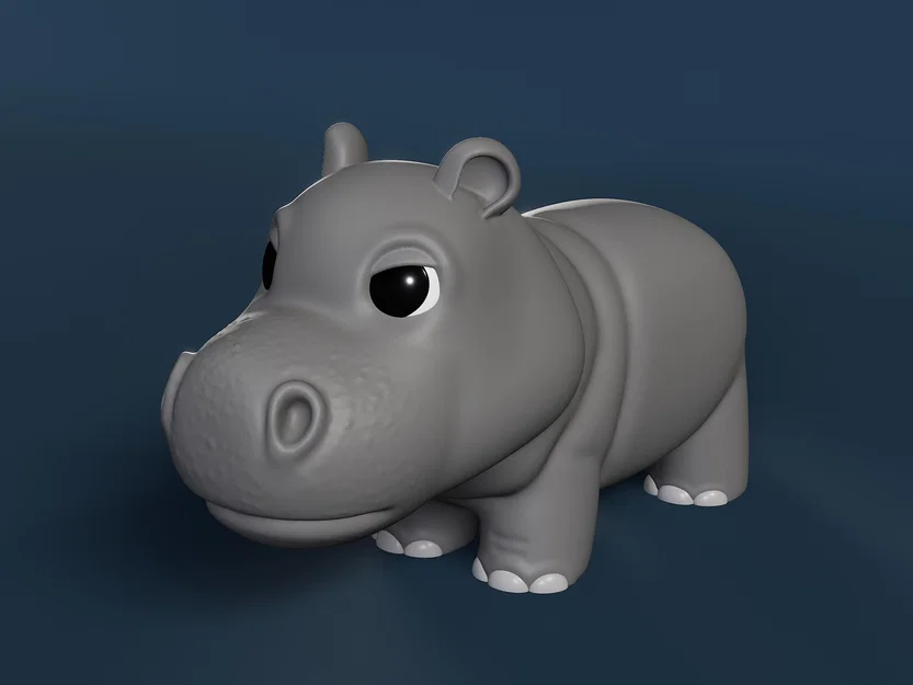 Mô hình 3D Hippo Harry: Chú hà mã nhỏ xinh trang trí bàn làm việc - Image 1