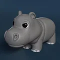 Mô hình 3D Hippo Harry: Chú hà mã nhỏ xinh trang trí bàn làm việc - Thumbnail 1