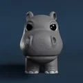 Mô hình 3D Hippo Harry: Chú hà mã nhỏ xinh trang trí bàn làm việc - Thumbnail 2