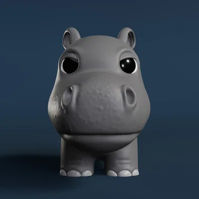 Mô hình 3D Hippo Harry: Chú hà mã nhỏ xinh trang trí bàn làm việc