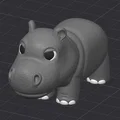 Mô hình 3D Hippo Harry: Chú hà mã nhỏ xinh trang trí bàn làm việc - Thumbnail 3