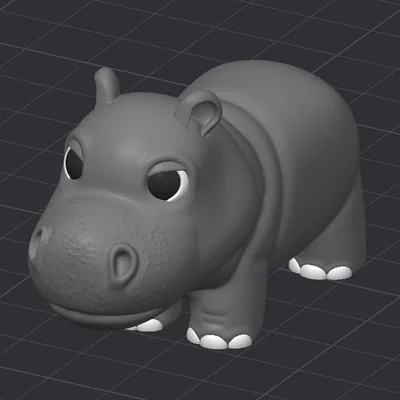 Mô hình 3D Hippo Harry: Chú hà mã nhỏ xinh trang trí bàn làm việc